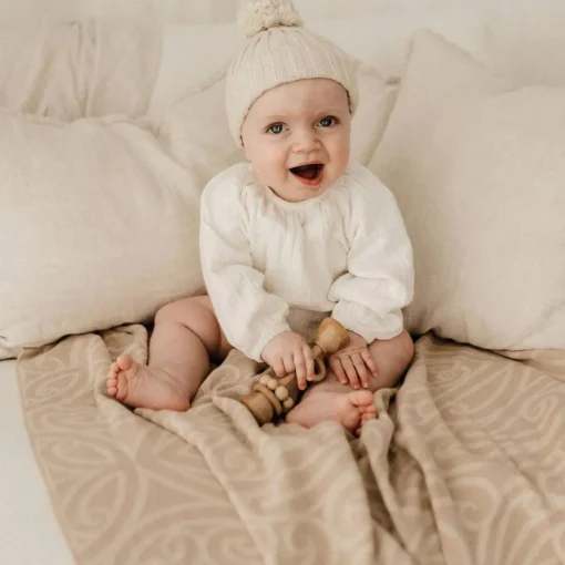 BO & KO Baby Mohimohi Woven Pēpi Blanket