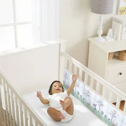 Breathable Baby - Breathable Print Mesh Cot Liner - 2 Sides / Solid-end cots