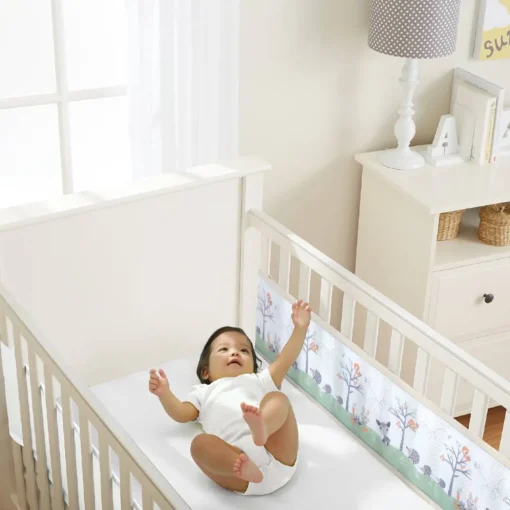 Breathable Baby - Breathable Print Mesh Cot Liner - 2 Sides / Solid-end cots