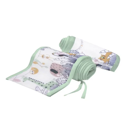 Breathable Baby - Breathable Print Mesh Cot Liner - 2 Sides / Solid-end cots