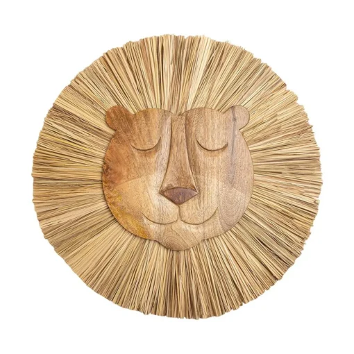 Crane Baby Wooden Lion Wall Decor - 1pc