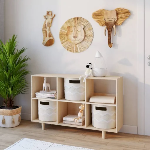 Crane Baby Wooden Lion Wall Decor - 1pc