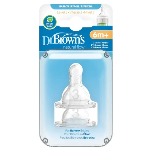 Dr Browns Standard (Narrow) Silicone Teats 2 pack