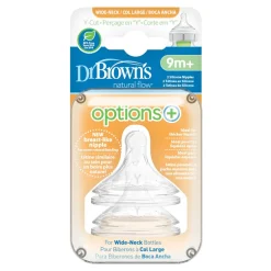 Dr Browns Y-Cut Options+ Wide Neck Silicone Teats 2 pack