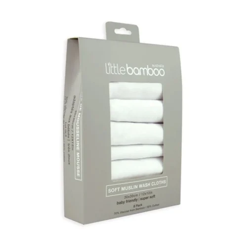 Little Bamboo Muslin Washers 6 Pack