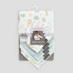 Little Linen Jersey Bib 5 Pack