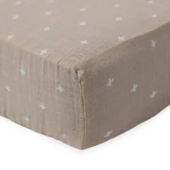 Little Unicorn - Muslin Fitted Cot Sheet - 132 x 71cm