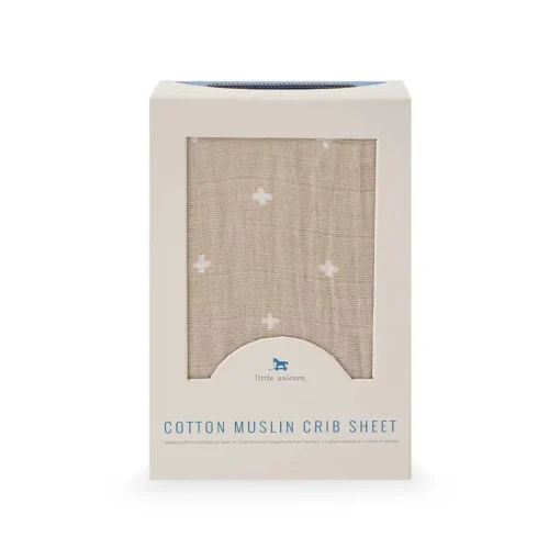 Little Unicorn - Muslin Fitted Cot Sheet - 132 x 71cm