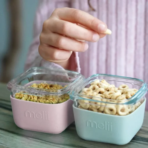 Melii Glass Containers with Silicone Sleeve 3 Pack