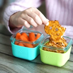 Melii Glass Containers with Silicone Sleeve 3 Pack