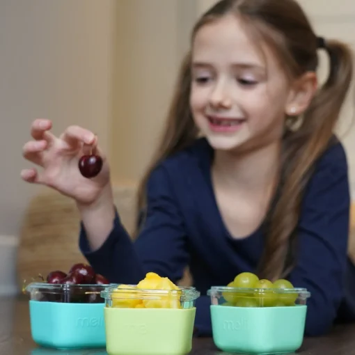 Melii Glass Containers with Silicone Sleeve 3 Pack