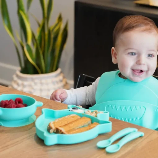 Melii Silicone 5 Piece Feeding Gift Set - Shark