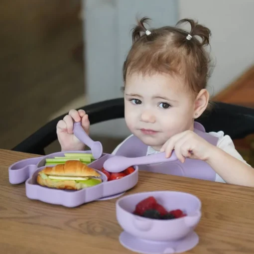 Melii Silicone 5 Piece Feeding Gift Set - Cat