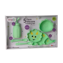 Melii Silicone 5 Piece Feeding Gift Set - Dinosaur