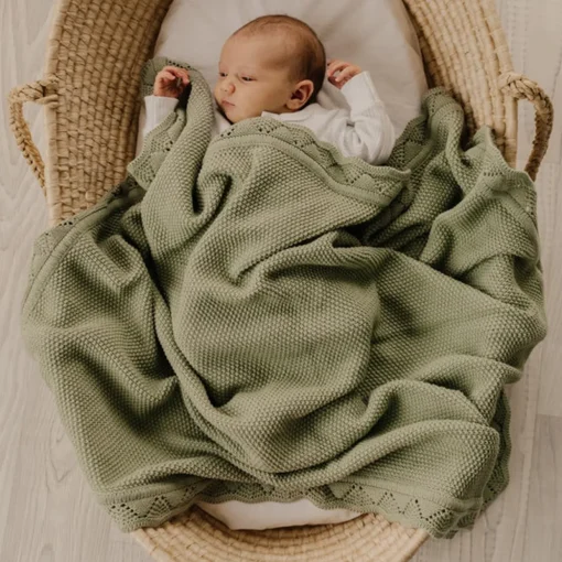 Mod & Tod Scalloped Edge Heirloom Blanket