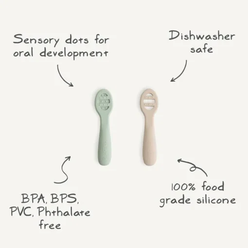 Mushie First Feeding Baby Spoons 2pk