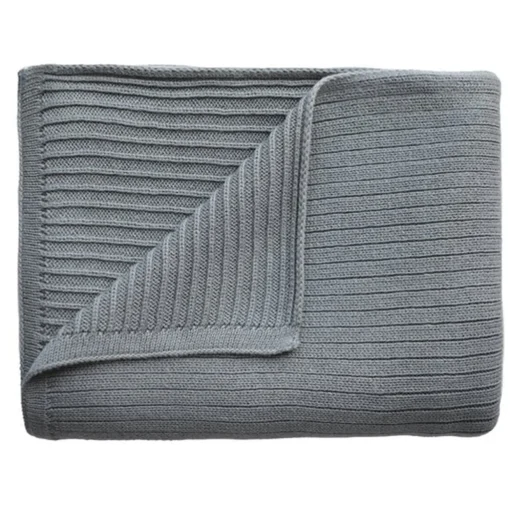 Mushie Ribbed Knitted Blanket - Clearance