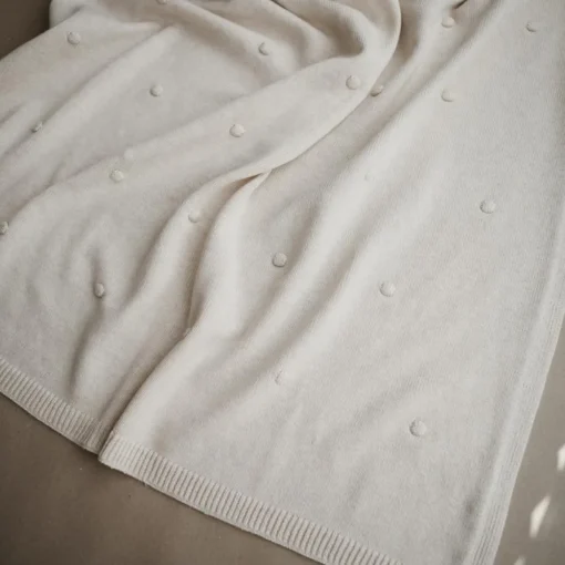 Mushie Textured Dots Knitted Blanket - Clearance