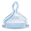 NUK Wide Neck Silicone Teat - Small Hole - 2pk