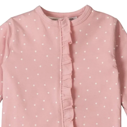 Organic Cotton Ruffle Zip Suit - Clearance