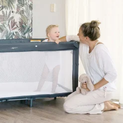 Quest Portacot with Bassinet - Grey
