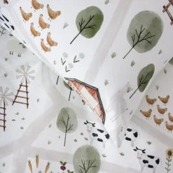 Squiggles Cotton Duvet Cover Set - On the Farm