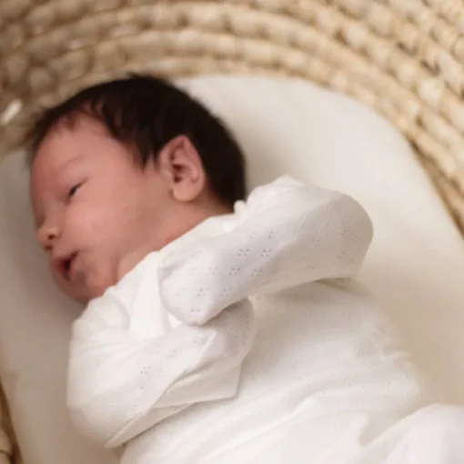 The Sleep Store Organic Cotton Pointelle Kimono Gown