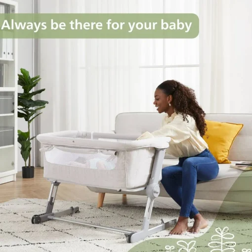 Unilove Hug Me Plus 3-in-1 Bedside Bassinet with Mosquito Net