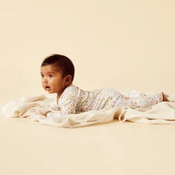 Wilson + Frenchy Long Sleeve Organic Zipsuit with feet