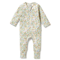 Wilson + Frenchy Long Sleeve Organic Zipsuit with feet