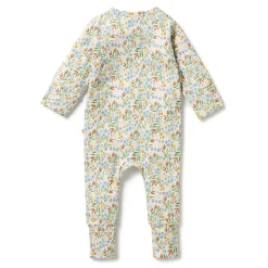 Wilson + Frenchy Long Sleeve Organic Zipsuit with feet