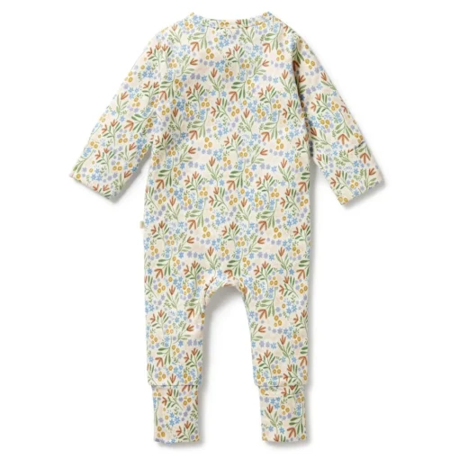 Wilson + Frenchy Long Sleeve Organic Zipsuit with feet