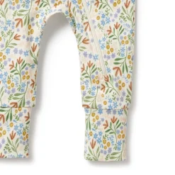 Wilson + Frenchy Long Sleeve Organic Zipsuit with feet