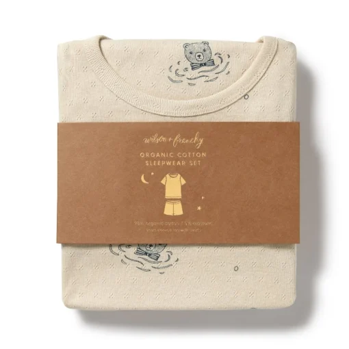 Wilson & Frenchy Organic Pointelle Short Sleeve Pyjamas