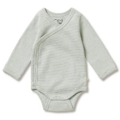 Wilson & Frenchy Organic Stripe Rib Kimono Bodysuit