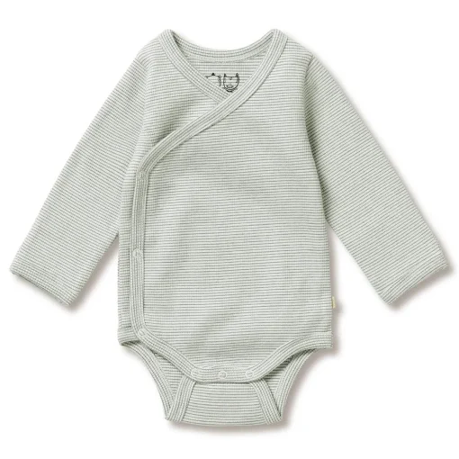 Wilson & Frenchy Organic Stripe Rib Kimono Bodysuit