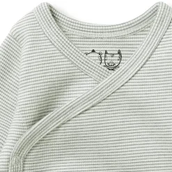Wilson & Frenchy Organic Stripe Rib Kimono Bodysuit