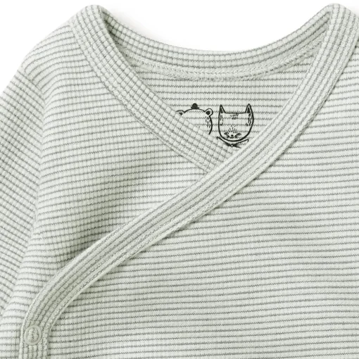 Wilson & Frenchy Organic Stripe Rib Kimono Bodysuit