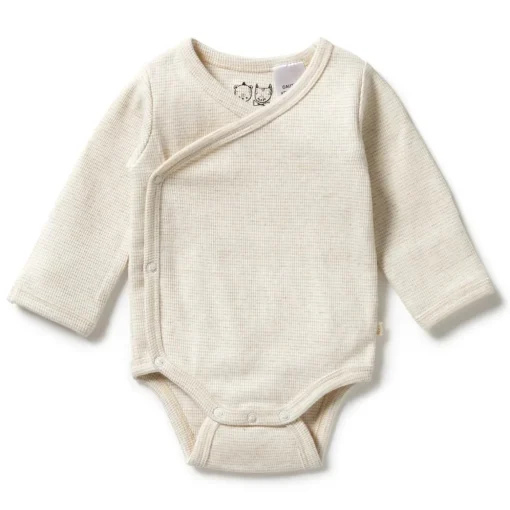 Wilson & Frenchy Organic Stripe Rib Kimono Bodysuit